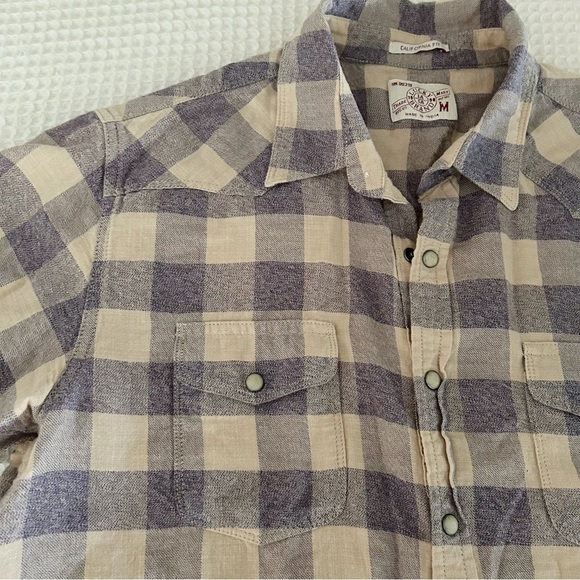 LUCKY BRAND Checkered Snap Front Layering Shirt - Picture 2 of 5